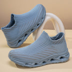Men‘s’ Slip-On Running Walking Shoes - Zero Laces Comfort, Non-Slip Traction & Cushioned Support