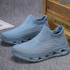 Men‘s’ Slip-On Running Walking Shoes - Zero Laces Comfort, Non-Slip Traction & Cushioned Support
