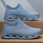 Men‘s’ Slip-On Running Walking Shoes - Zero Laces Comfort, Non-Slip Traction & Cushioned Support