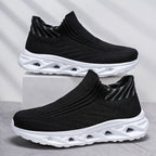 Men‘s’ Slip-On Running Walking Shoes - Zero Laces Comfort, Non-Slip Traction & Cushioned Support