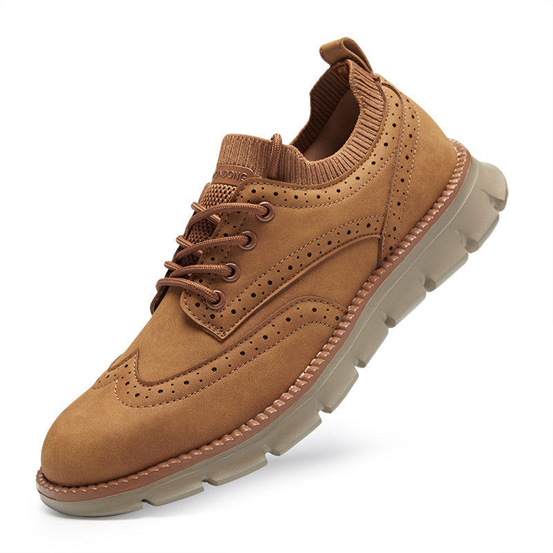 Men’s Retro Leather Zip Boots Built for Comfort, Wide Toe, Arch Support, Pressure Relief, Waterproof for Every Seaso