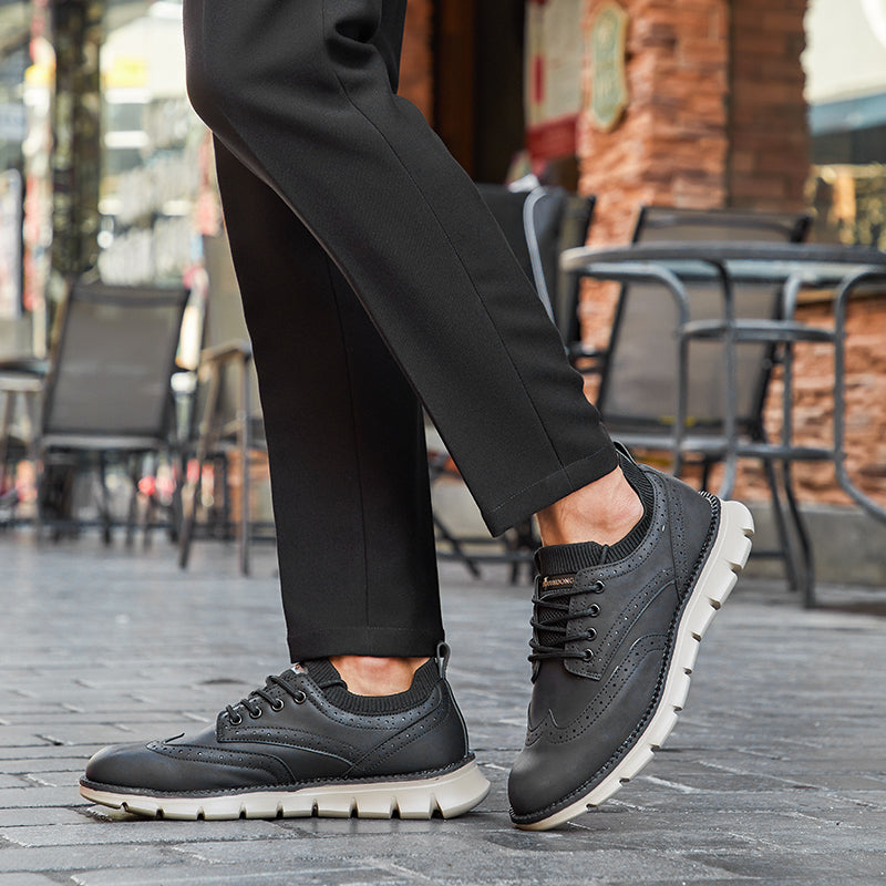 Men’s Retro Leather Zip Boots Built for Comfort, Wide Toe, Arch Support, Pressure Relief, Waterproof for Every Seaso