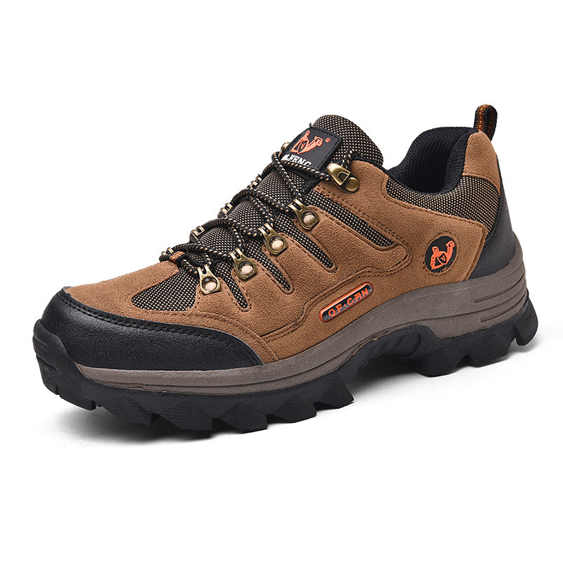 Men's Orthopedic Walking Shoes - Built-In Arch Support; Waterproof Leather Upper; Wide Toe; Non-Slip; Anti-Wear; Comfortable
