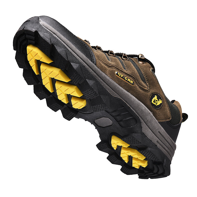 Men's Orthopedic Walking Shoes - Built-In Arch Support; Waterproof Leather Upper; Wide Toe; Non-Slip; Anti-Wear; Comfortable
