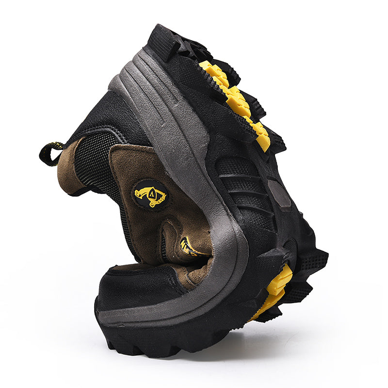 Men's Orthopedic Walking Shoes - Built-In Arch Support; Waterproof Leather Upper; Wide Toe; Non-Slip; Anti-Wear; Comfortable