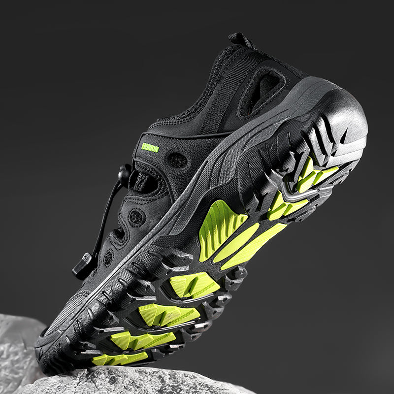 Men's Orthopedic Arch Support Wide Toe Lightweight Hiking Shoes Waterproof Non-slip Scratch-Resistant Work Shoes, Ideal For Hike All Day with Comfort and Zero Fatigue