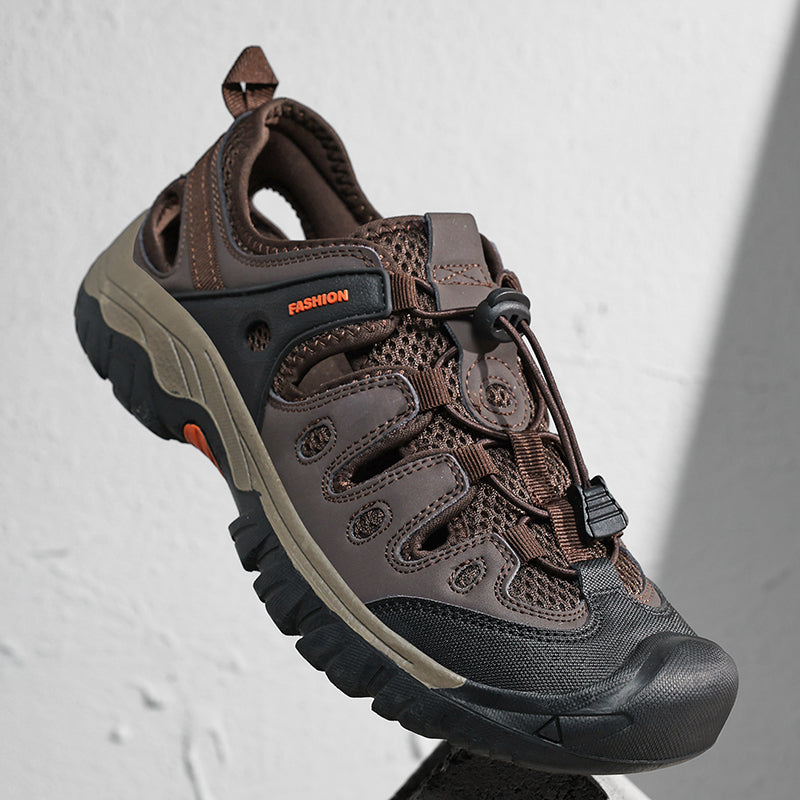 Men's Orthopedic Arch Support Wide Toe Lightweight Hiking Shoes Waterproof Non-slip Scratch-Resistant Work Shoes, Ideal For Hike All Day with Comfort and Zero Fatigue