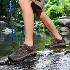 Men's Orthopedic Arch Support Wide Toe Lightweight Hiking Shoes Waterproof Non-slip Scratch-Resistant Work Shoes, Ideal For Hike All Day with Comfort and Zero Fatigue
