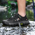 Men's Orthopedic Arch Support Wide Toe Lightweight Hiking Shoes Waterproof Non-slip Scratch-Resistant Work Shoes, Ideal For Hike All Day with Comfort and Zero Fatigue