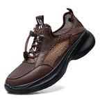 Men's Orthopedic Walking Boots - Built-In Arch Support; Waterproof Leather Upper; Wide Toe; Non-Slip; Ankle Support; Scratch&Smash&Puncture Resistant; Comfortable Hiking Boots