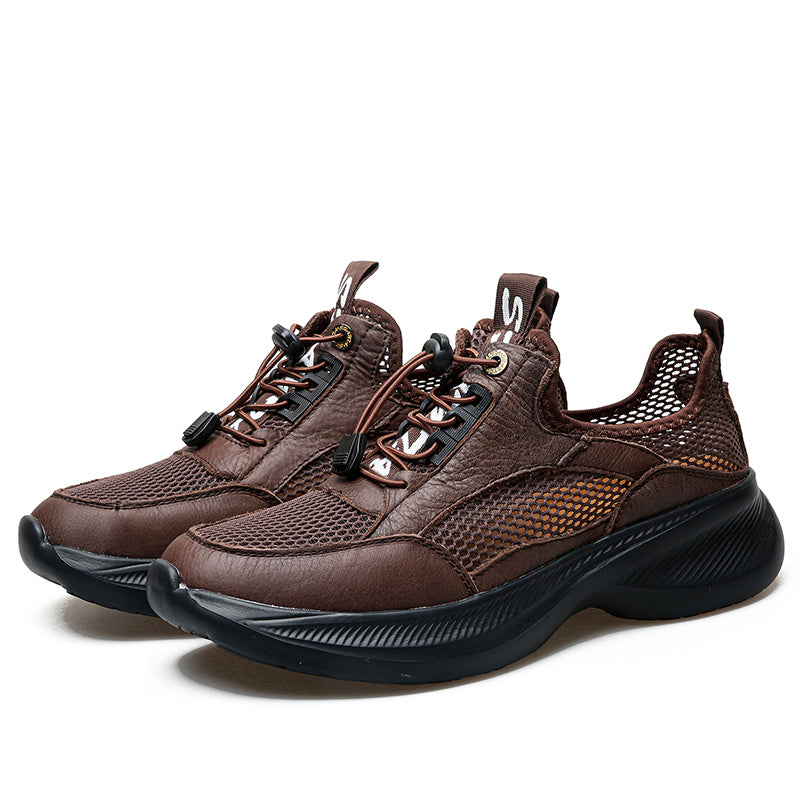 Men's Orthopedic Walking Boots - Built-In Arch Support; Waterproof Leather Upper; Wide Toe; Non-Slip; Ankle Support; Scratch&Smash&Puncture Resistant; Comfortable Hiking Boots