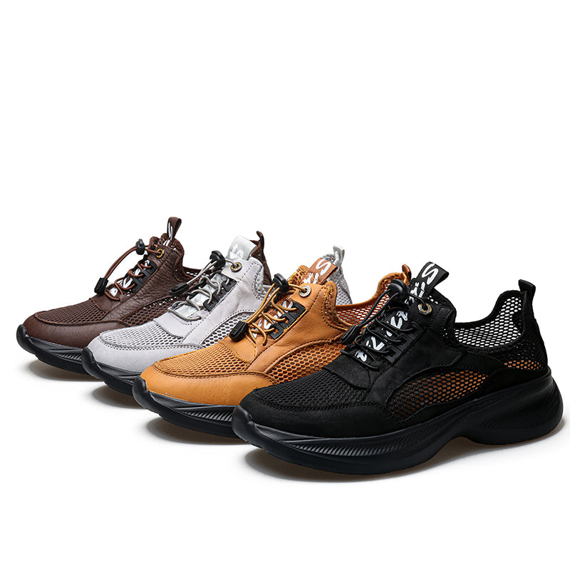 Men's Orthopedic Walking Boots - Built-In Arch Support; Waterproof Leather Upper; Wide Toe; Non-Slip; Ankle Support; Scratch&Smash&Puncture Resistant; Comfortable Hiking Boots