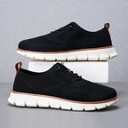 Men‘s’ Slip-On Running Walking Shoes - Zero Laces Comfort, Non-Slip Traction & Cushioned Support
