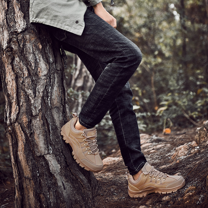 Men's Orthopedic Arch Support Wide Toe Lightweight Hiking Shoes Waterproof Non-slip Scratch-Resistant Work Shoes, Ideal For Hike All Day with Comfort and Zero Fatigue