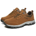 Men's Orthopedic Outdoor Work Boots - Built-In Arch Support; Waterproof Leather Upper; Wide Toe; Non-Slip; Ankle Support; Scratch&Smash&Puncture Resistant; Perfect For Hiking, Travel, Walk and Work.