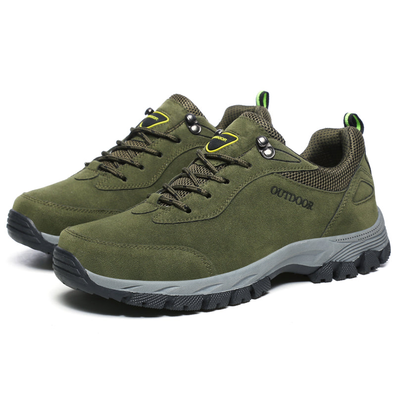 Men's Orthopedic Outdoor Work Boots - Built-In Arch Support; Waterproof Leather Upper; Wide Toe; Non-Slip; Ankle Support; Scratch&Smash&Puncture Resistant; Perfect For Hiking, Travel, Walk and Work.