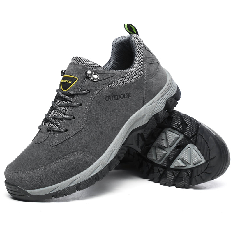 Men's Orthopedic Outdoor Work Boots - Built-In Arch Support; Waterproof Leather Upper; Wide Toe; Non-Slip; Ankle Support; Scratch&Smash&Puncture Resistant; Perfect For Hiking, Travel, Walk and Work.