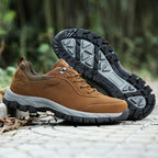 Men's Orthopedic Outdoor Work Boots - Built-In Arch Support; Waterproof Leather Upper; Wide Toe; Non-Slip; Ankle Support; Scratch&Smash&Puncture Resistant; Perfect For Hiking, Travel, Walk and Work.