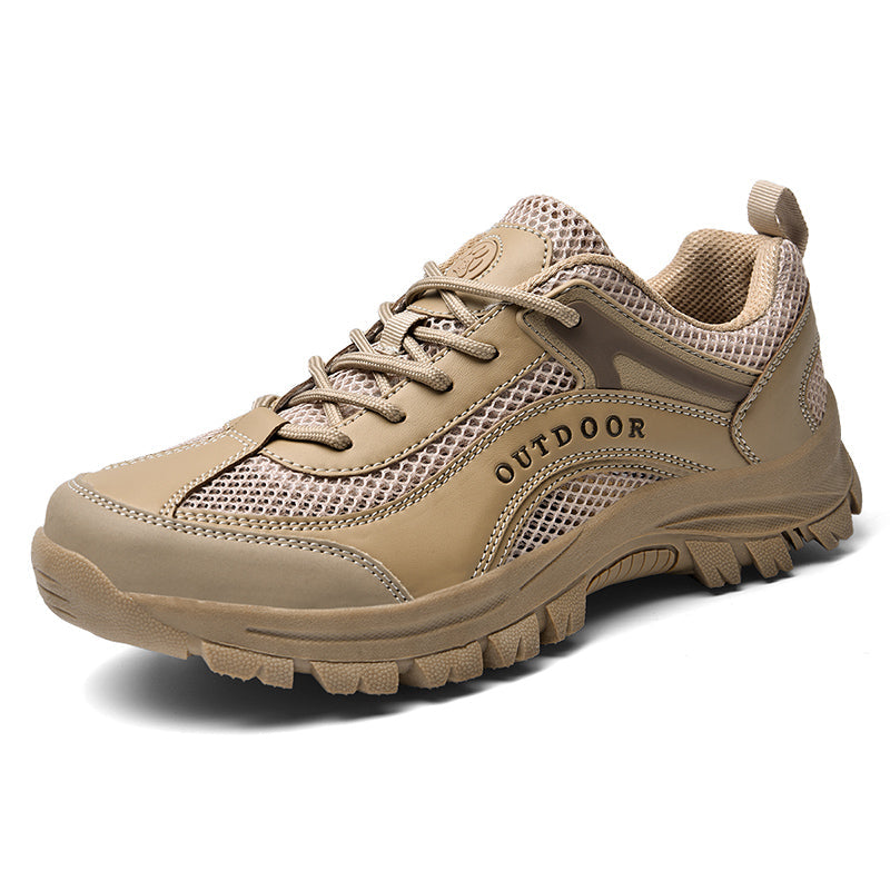Men's Mesh Hiking Shoes - Lace-Up, Enhanced Support, Wide Toe Box with Arch Support