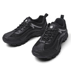 Men's Mesh Hiking Shoes - Lace-Up, Enhanced Support, Wide Toe Box with Arch Support