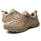 Men's Mesh Hiking Shoes - Lace-Up, Enhanced Support, Wide Toe Box with Arch Support