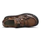 Men's Mesh Hiking Shoes - Slip-On, Breathable, Slip-Resistant, Wide Toe Box with Arch Support