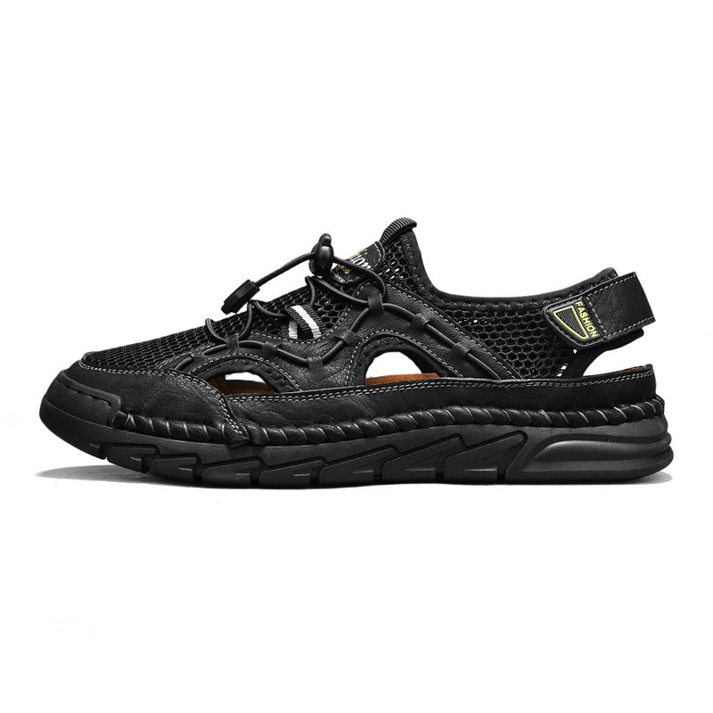 Men's Mesh Hiking Shoes - Slip-On, Breathable, Slip-Resistant, Wide Toe Box with Arch Support