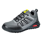 Men's Mixed Material Work Boots - Lace-Up, Waterproof, Wide Toe Box with Arch Support