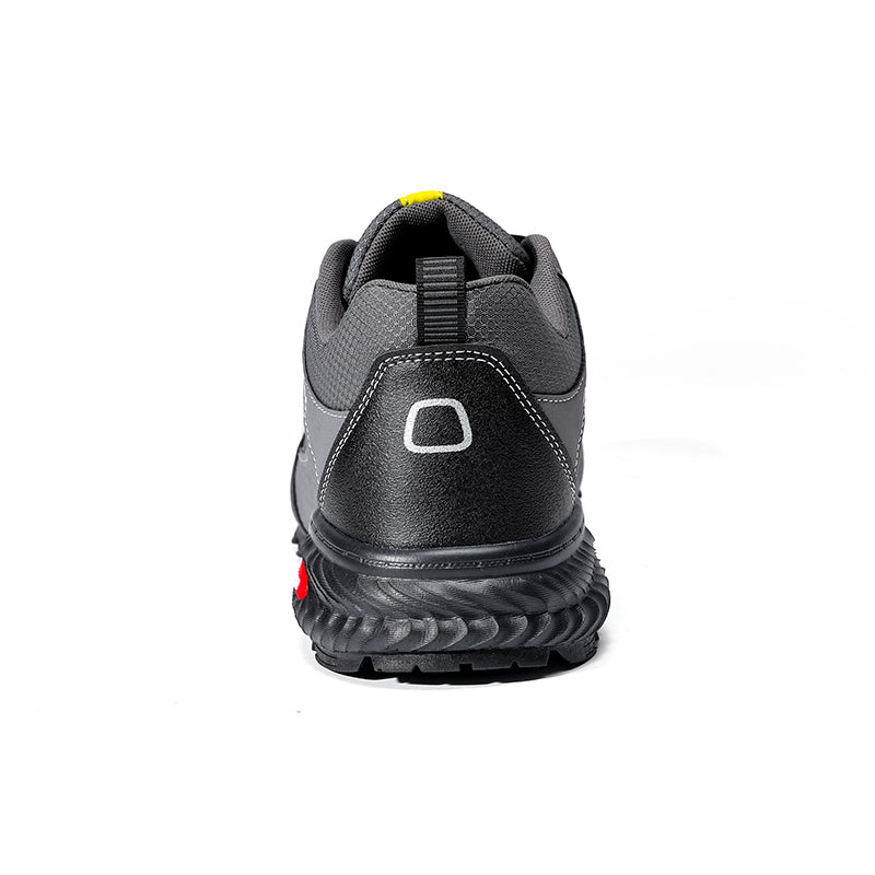 Men's Mixed Material Work Boots - Lace-Up, Waterproof, Wide Toe Box with Arch Support