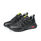 Men's Mixed Material Work Boots - Lace-Up, Waterproof, Wide Toe Box with Arch Support