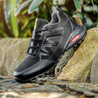 Men's Mixed Material Work Boots - Lace-Up, Waterproof, Wide Toe Box with Arch Support