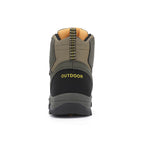 Men's Genuine Leather Work Boots - Lace-Up, Slip-Resistant, Wide Toe Box with Arch Support