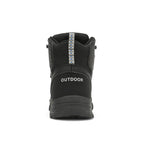 Men's Genuine Leather Work Boots - Lace-Up, Slip-Resistant, Wide Toe Box with Arch Support
