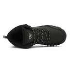 Men's Genuine Leather Work Boots - Lace-Up, Slip-Resistant, Wide Toe Box with Arch Support