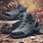 Men's Genuine Leather Work Boots - Lace-Up, Slip-Resistant, Wide Toe Box with Arch Support