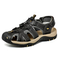 Men's Mixed Material Sandals - Lace-Up, Maximum Support, Wide Toe Box with Arch Support