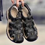 Men's Mixed Material Sandals - Lace-Up, Maximum Support, Wide Toe Box with Arch Support
