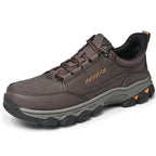 Men's Genuine Leather Casual Boots - Lace-Up, Maximum Support, Wide Toe Box with Arch Support