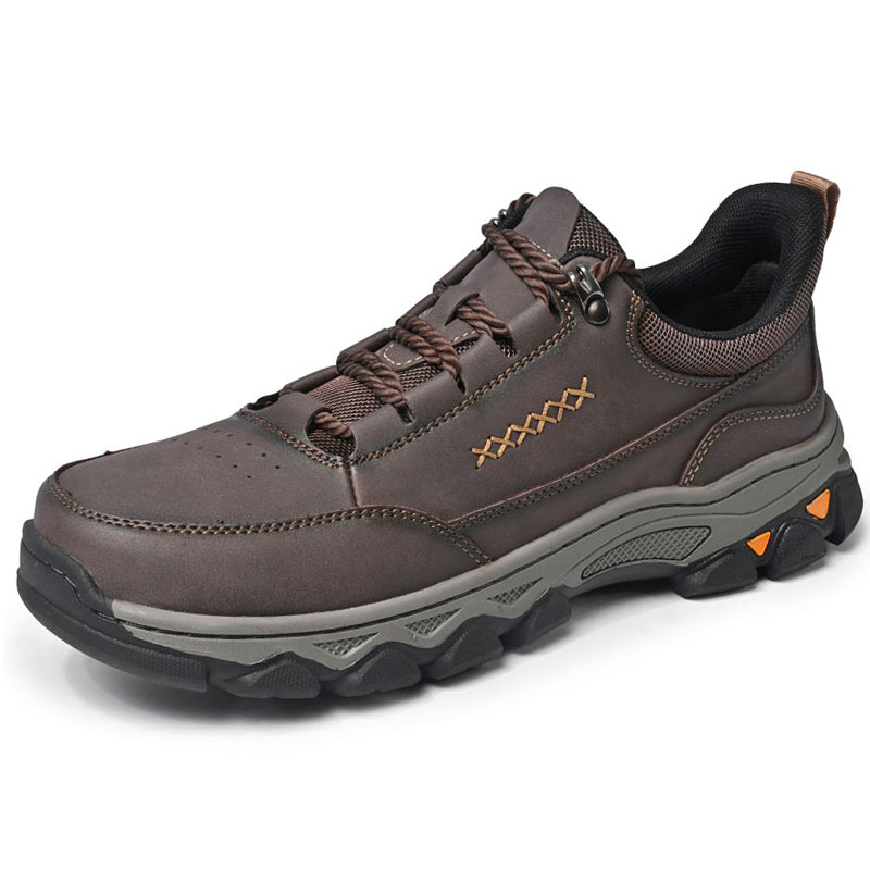 Men's Genuine Leather Casual Boots - Lace-Up, Maximum Support, Wide Toe Box with Arch Support