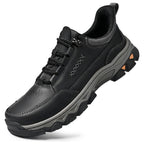 Men's Genuine Leather Casual Boots - Lace-Up, Maximum Support, Wide Toe Box with Arch Support