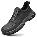 Men's Genuine Leather Casual Boots - Lace-Up, Maximum Support, Wide Toe Box with Arch Support