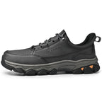 Men's Genuine Leather Casual Boots - Lace-Up, Maximum Support, Wide Toe Box with Arch Support
