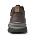 Men's Genuine Leather Casual Boots - Lace-Up, Maximum Support, Wide Toe Box with Arch Support