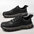 Men's Genuine Leather Casual Boots - Lace-Up, Maximum Support, Wide Toe Box with Arch Support