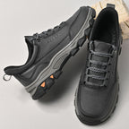 Men's Genuine Leather Casual Boots - Lace-Up, Maximum Support, Wide Toe Box with Arch Support