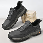Men's Genuine Leather Casual Boots - Lace-Up, Maximum Support, Wide Toe Box with Arch Support