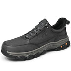Men's Genuine Leather Casual Boots - Lace-Up, Maximum Support, Wide Toe Box with Arch Support