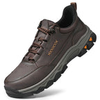 Men's Genuine Leather Casual Boots - Lace-Up, Maximum Support, Wide Toe Box with Arch Support