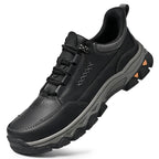 Men's Genuine Leather Casual Boots - Lace-Up, Maximum Support, Wide Toe Box with Arch Support