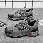 Men's Mesh Hiking Shoes - Lace-Up, Enhanced Support, Wide Toe Box with Arch Support